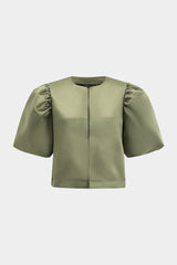 Ruched Short-Sleeve Shirt