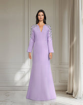 Sequined shoulder dress with long sleeves - Sukhjot