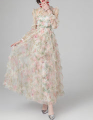 tiered ruffle tulle gown in crimson – Eeshika