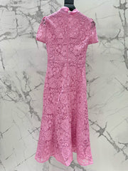 lace midi dress with necktie – Eeshvi