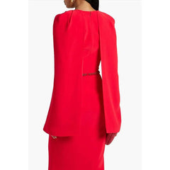 cape-sleeve sheath dress with jeweled belt – Surraya