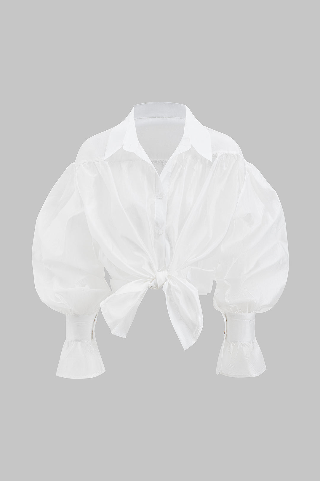Ruched Long-Sleeve Shirt