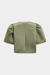 Ruched Short-Sleeve Shirt