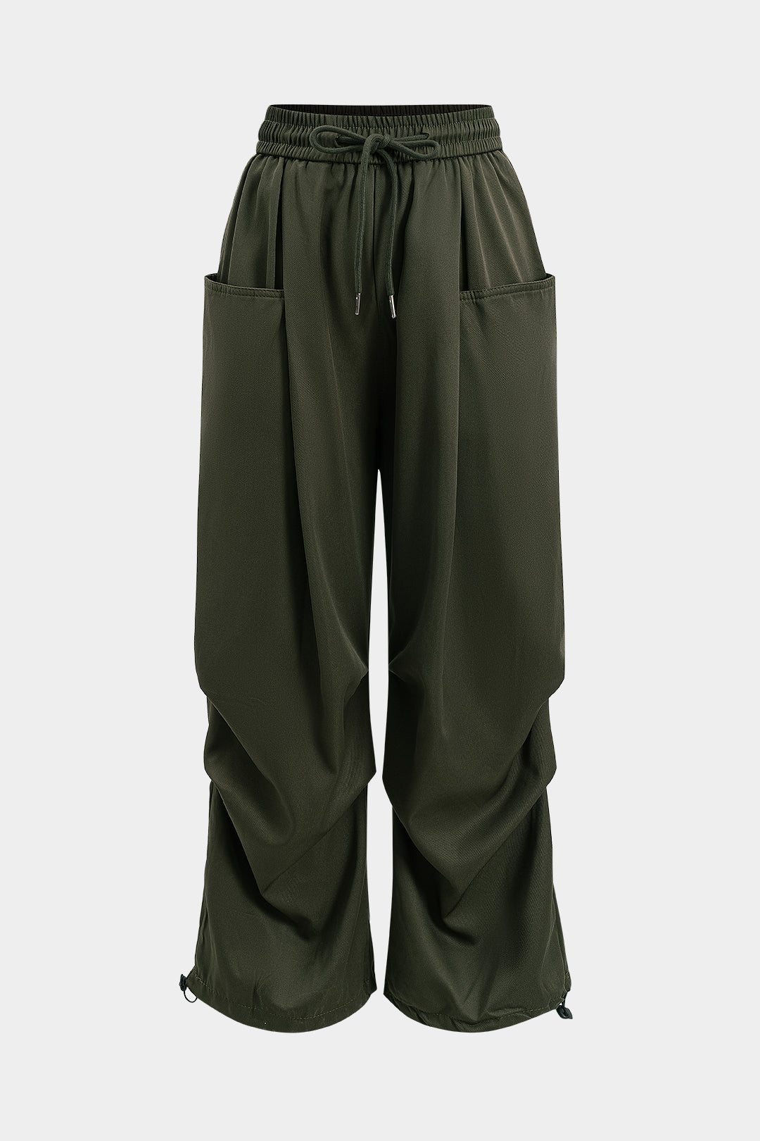 Drawstring Wide Leg Trousers