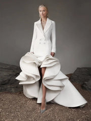 Blazer gown with sculpted ruffle skirt – Lurnal
