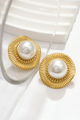 Pearl Geometric Earrings