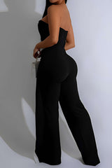 Wrap High Waist Sleeveless Jumpsuit