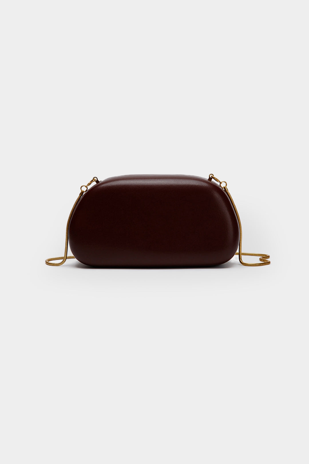 Faux Leather Metal Decor Clutch Purse