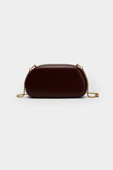 Faux Leather Metal Decor Clutch Purse