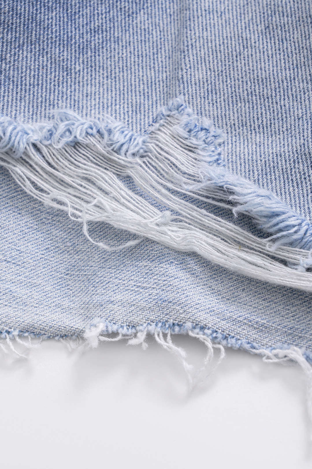 Denim Ripped High Waist Wide Leg Shorts