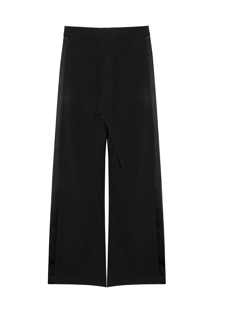 wide-leg tailored pants with layered peplum belt - Filokyho