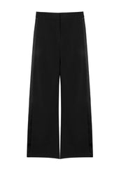 wide-leg tailored pants with layered peplum belt - Filokyho