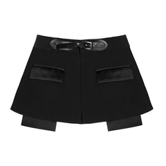 wide-leg tailored pants with layered peplum belt - Filokyho
