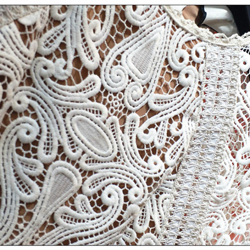 tiered lace gown with flared sleeves – Taarini