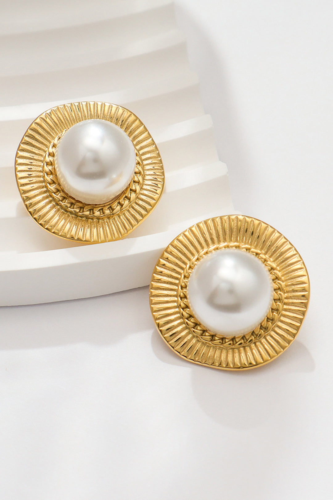 Pearl Geometric Earrings