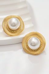 Pearl Geometric Earrings