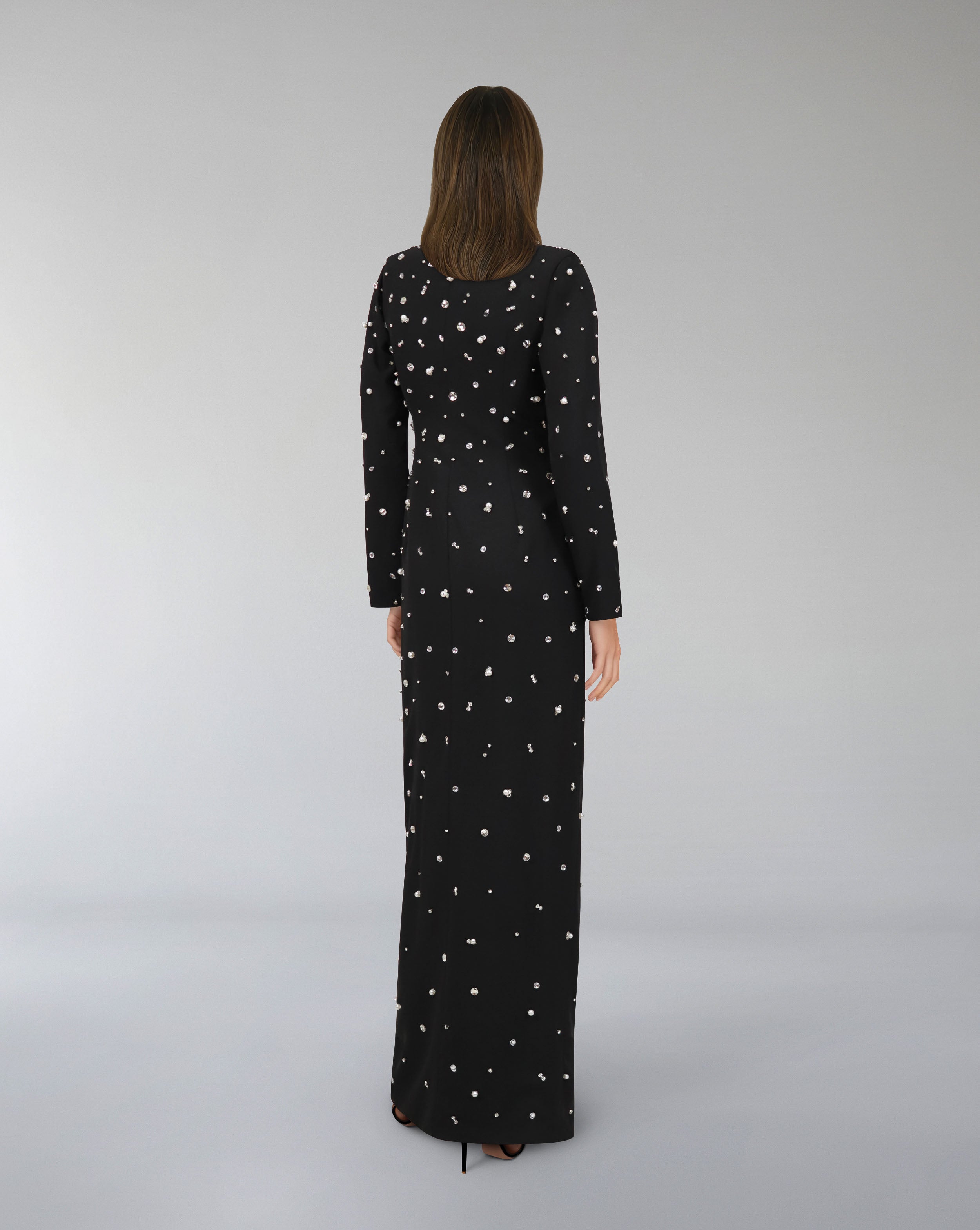 Fully beaded blazer dress-Rawaa