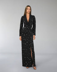 Fully beaded blazer dress-Rawaa