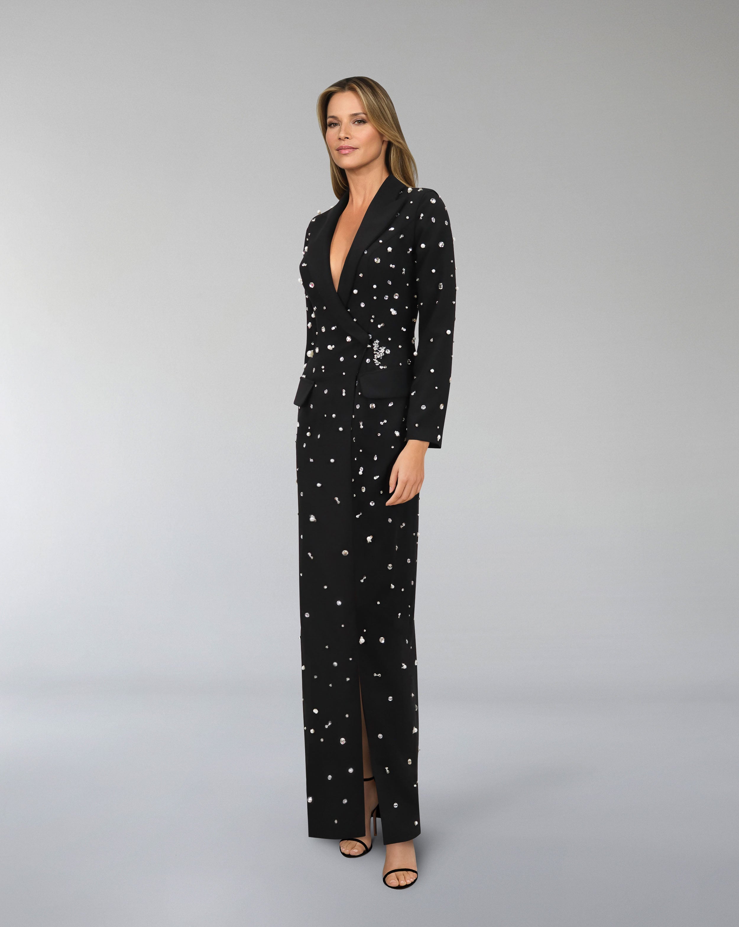 Fully beaded blazer dress-Rawaa