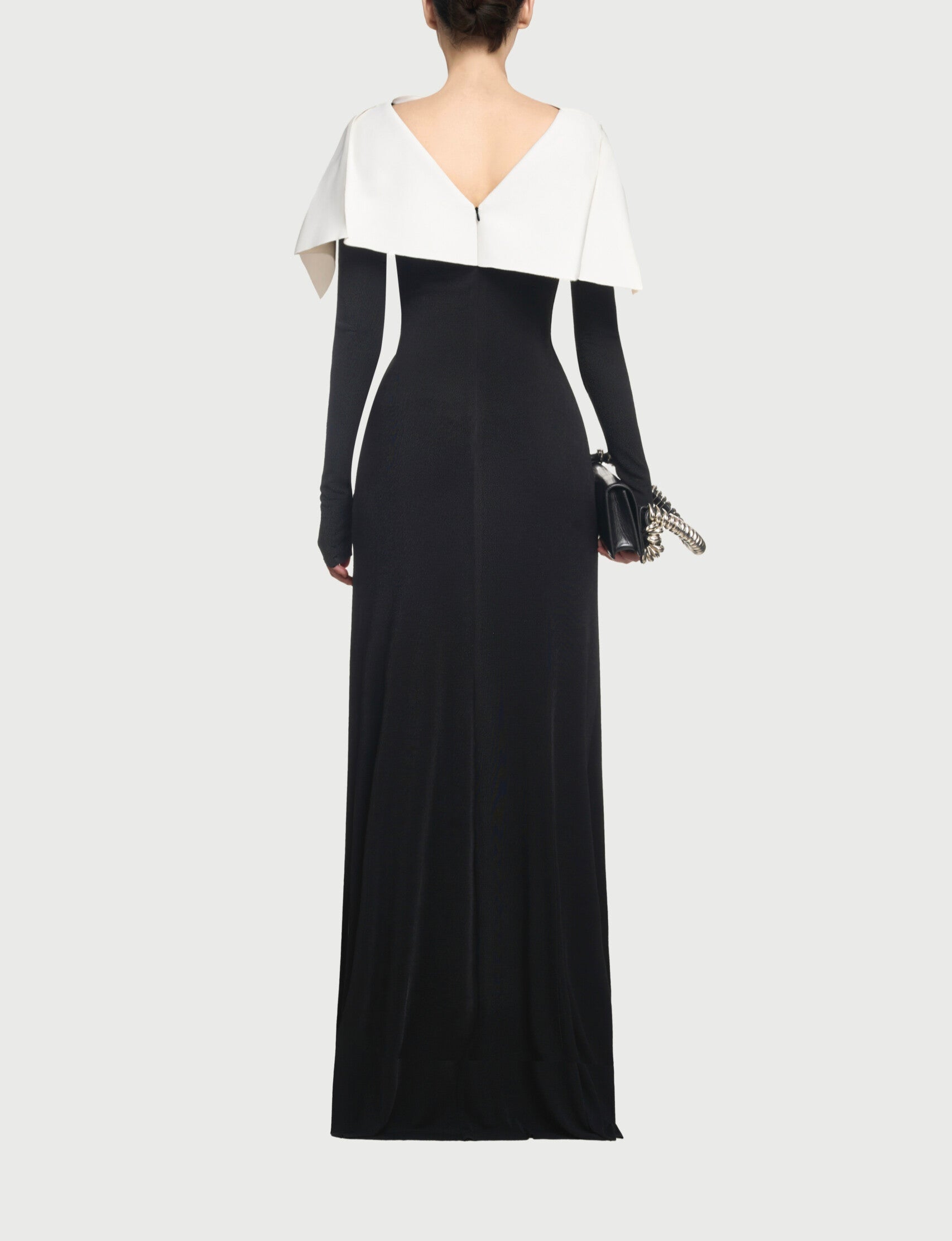 off-shoulder monochrome column gown – Sofaa