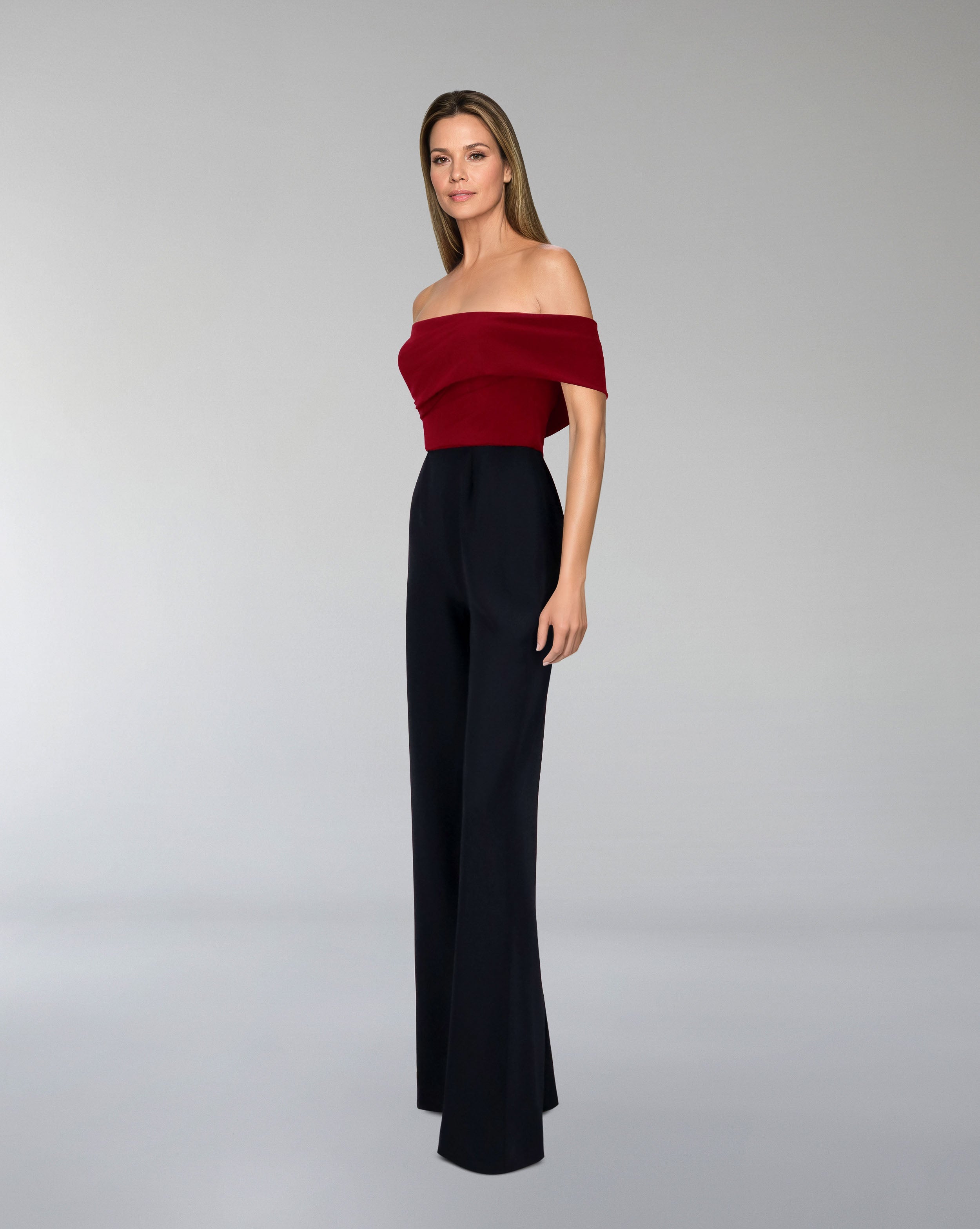 Strapless bicolour jumpsuit
