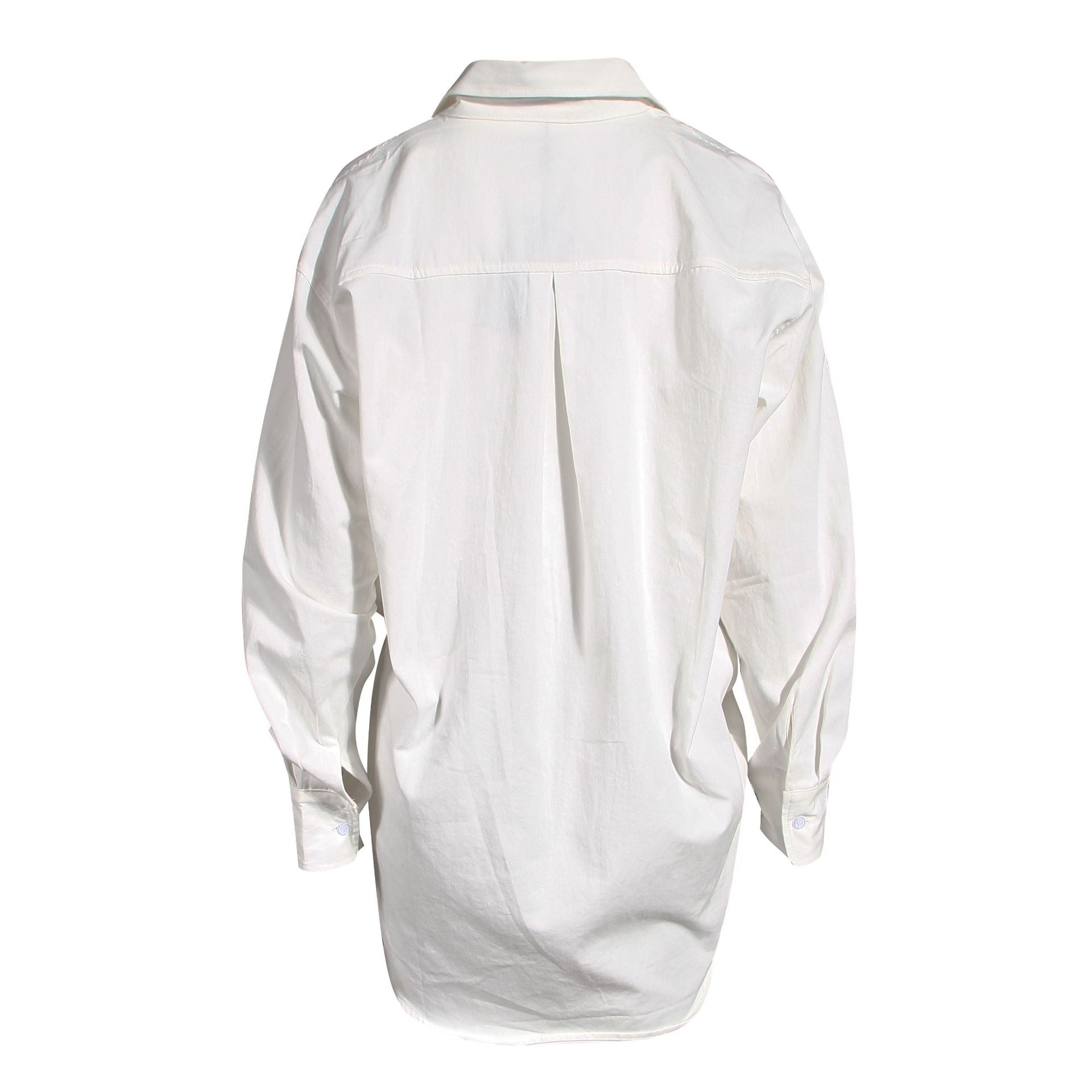 asymmetric shirt mini dress with draped twist – LUXA