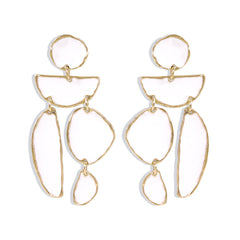 sculpted stone drop earring – MARA