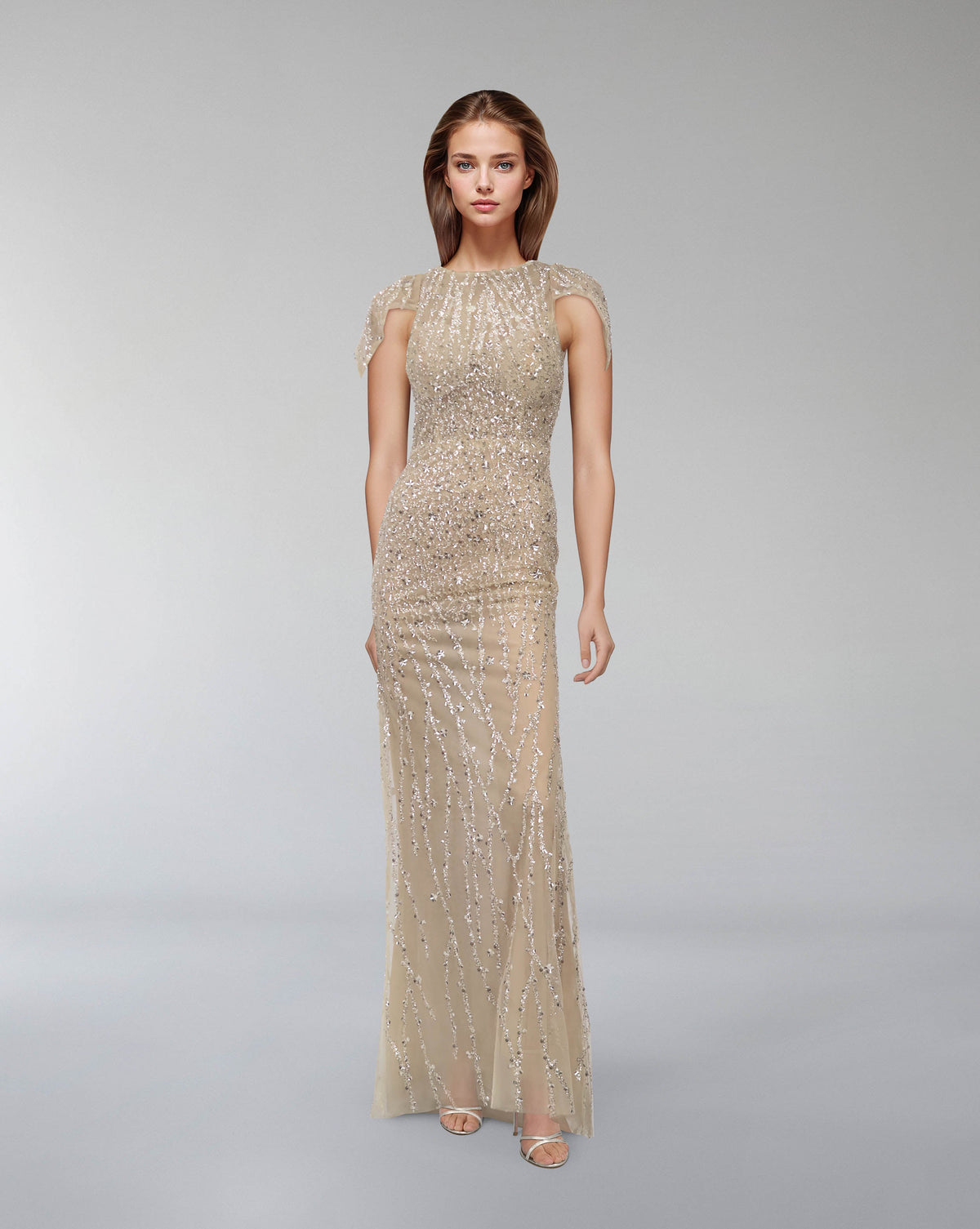 Fully sequined column dress - BIANCA