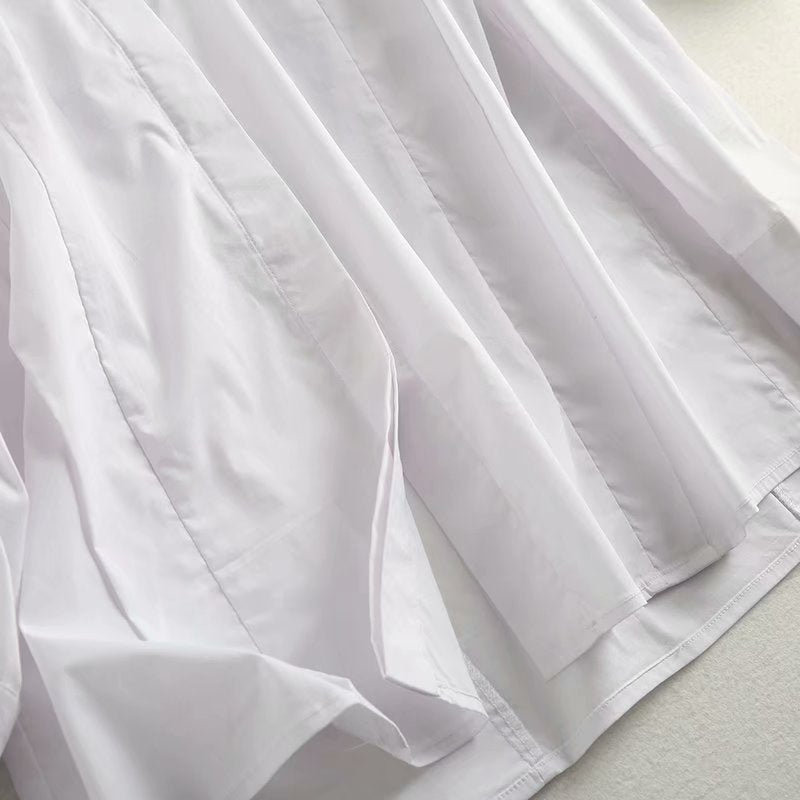 structured long-sleeve shirt with angular shoulder detail - Teotta