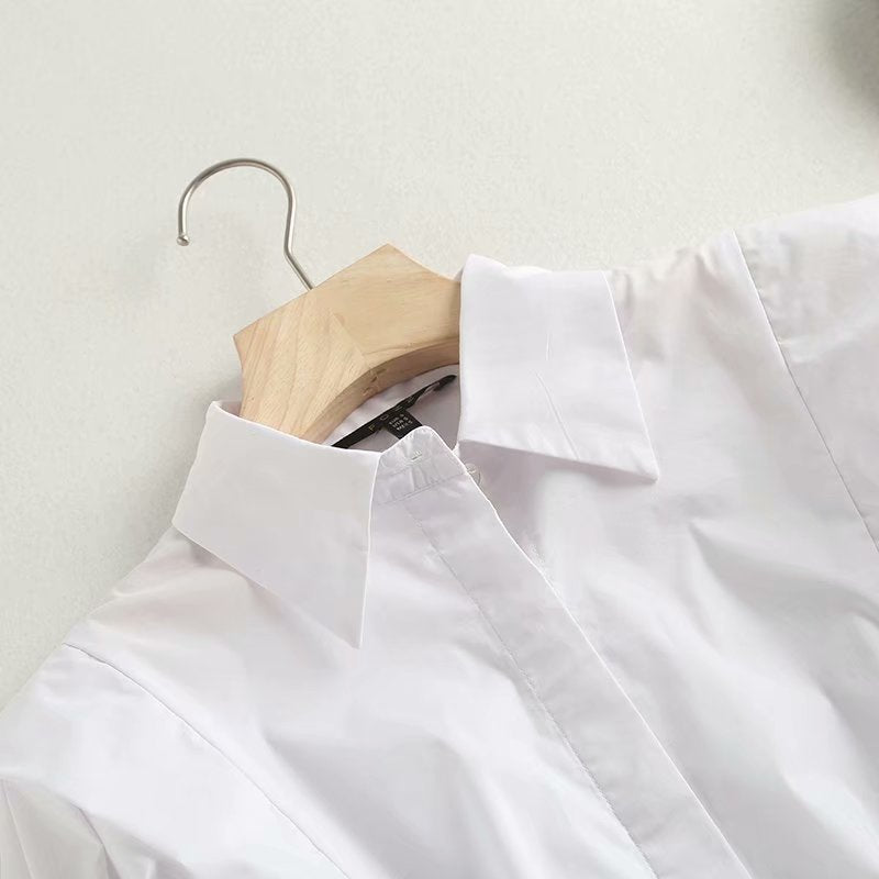 structured long-sleeve shirt with angular shoulder detail - Teotta