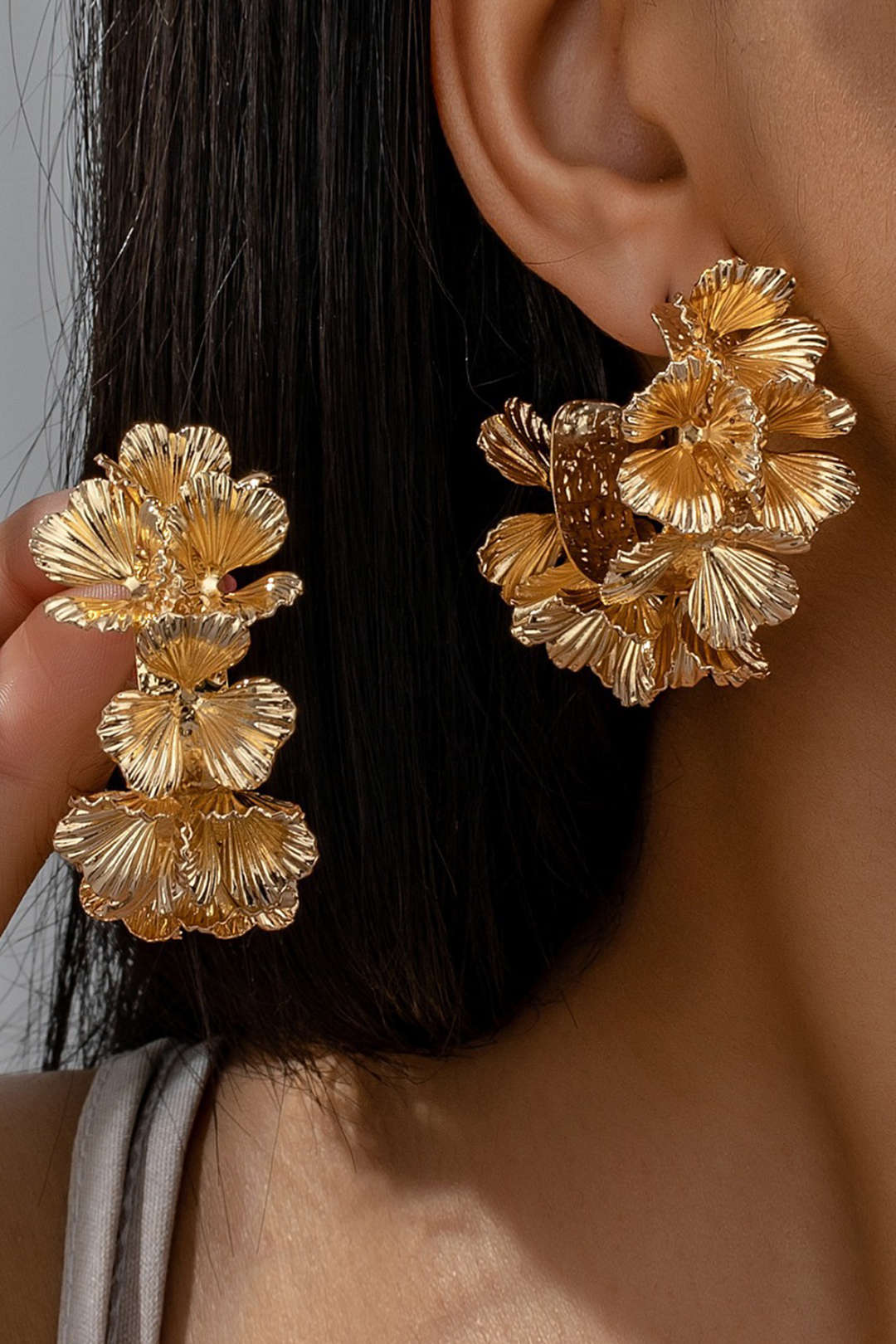 Metal Flower Earrings