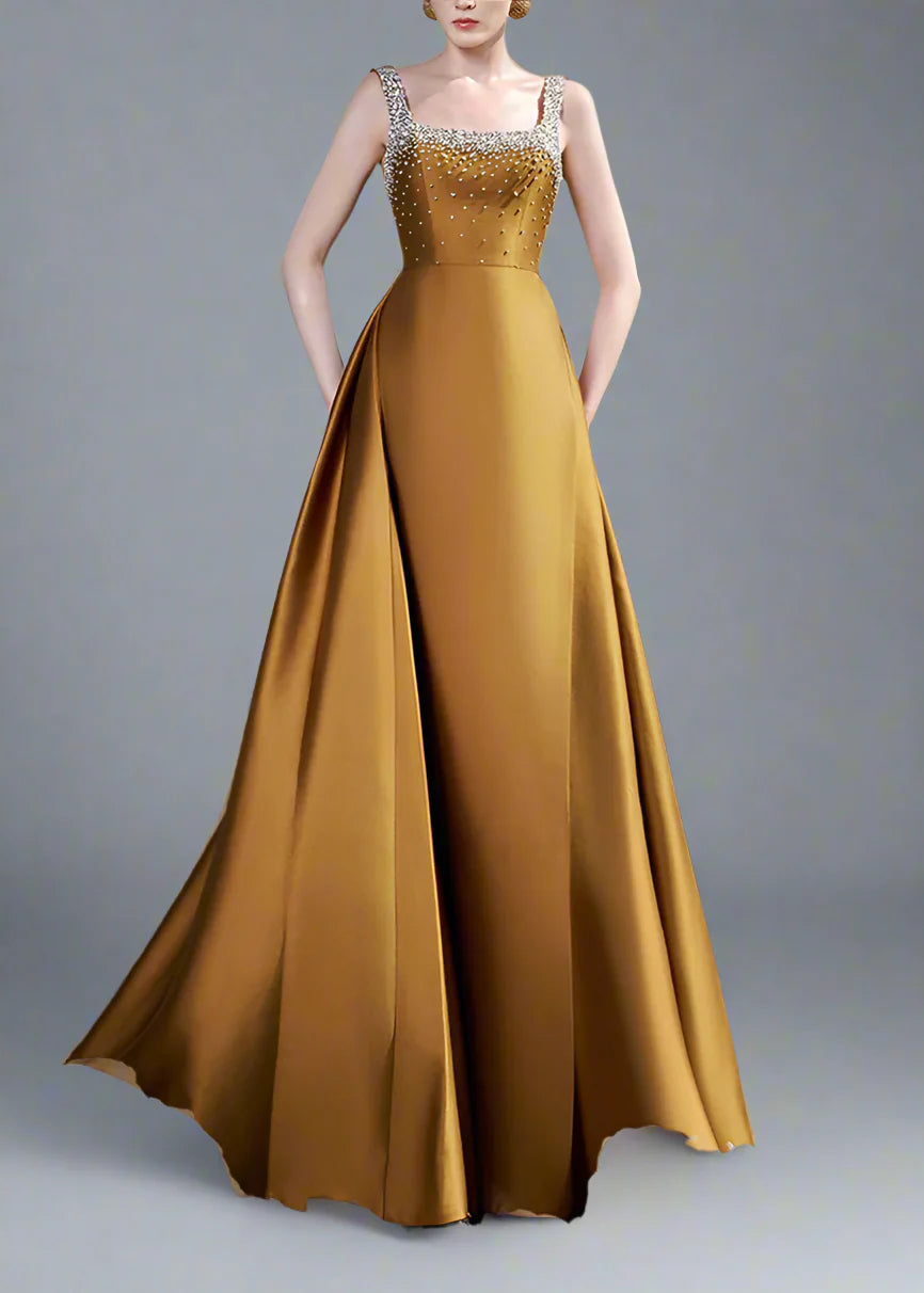 Embellished Sleeveless Gown with A-line Skirt - NOVA