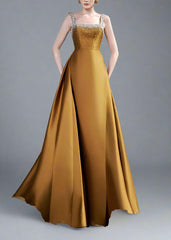 Embellished Sleeveless Gown with A-line Skirt - NOVA