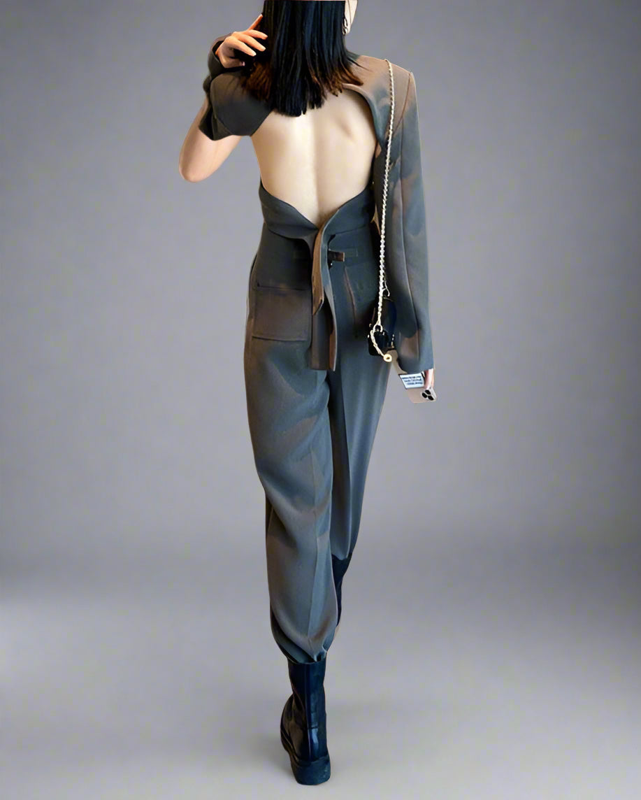 Cropped blazer with pleated trousers - Likory
