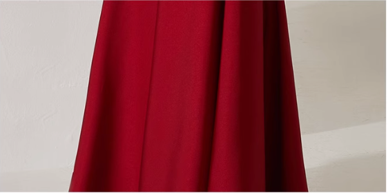off-shoulder mermaid dress with embroidered illusion neckline - SCARLET