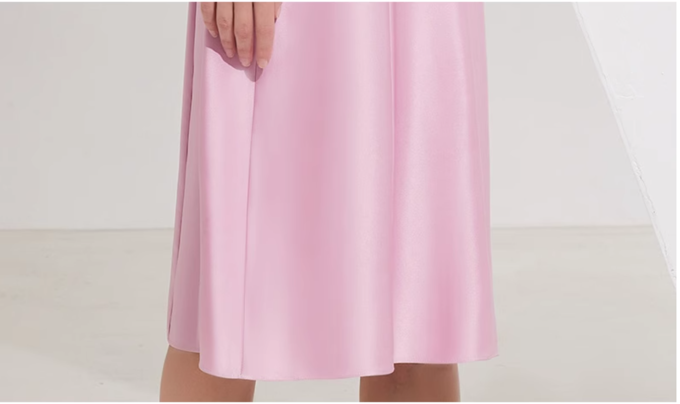 high-neck midi dress with sequin embroidered sleeves - BLOSSOM