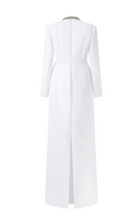 embellished high-neck column gown – Neleey
