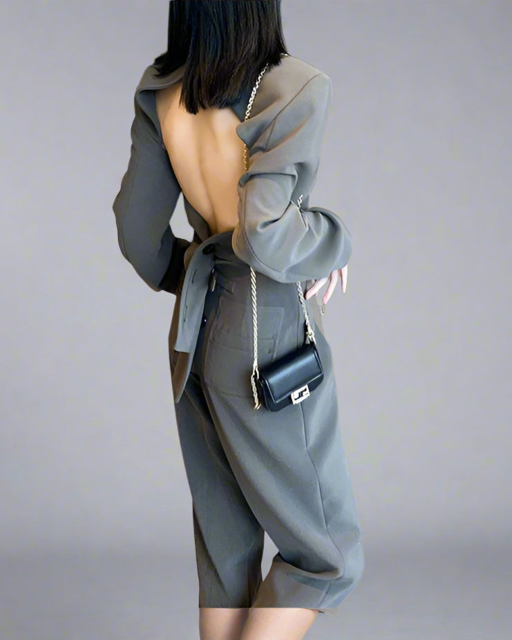 Cropped blazer with pleated trousers - Likory