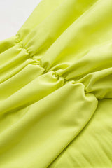 Pleated Strapless Sleeveless Maxi Dress With Tie