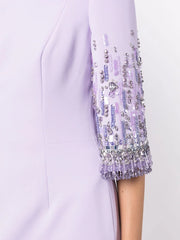Beaded sleeve column gown – Bloma