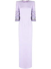 Beaded sleeve column gown – Bloma