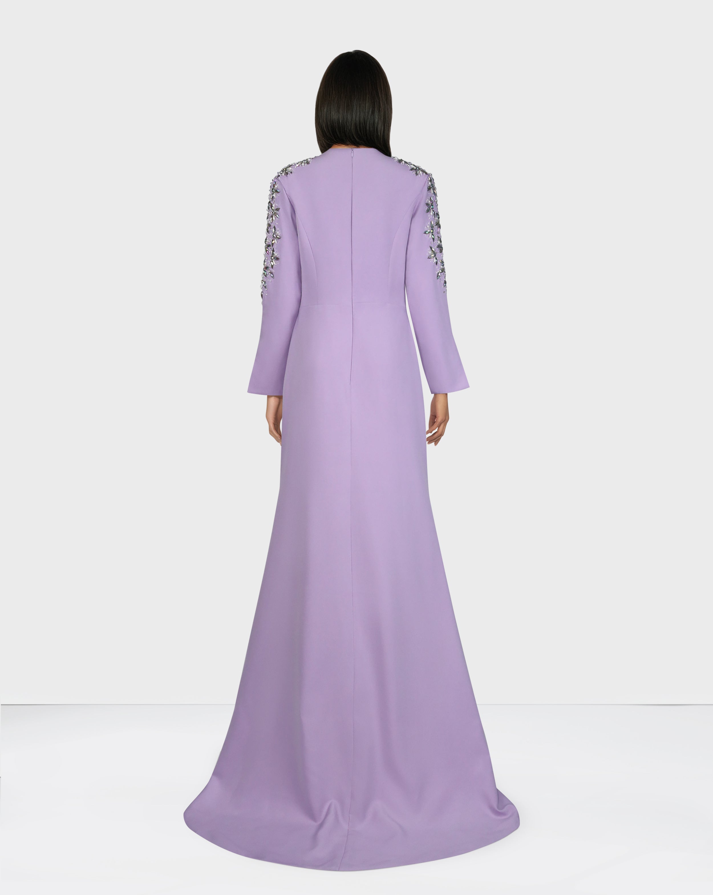 Sequined shoulder dress with long sleeves - Sukhjot