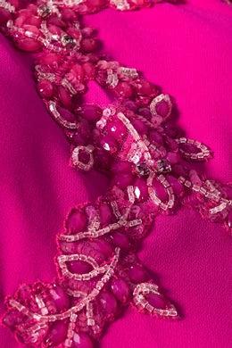 Embellished cutout cape gown – Lorman