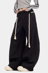 Drawstring Wide Leg Trousers