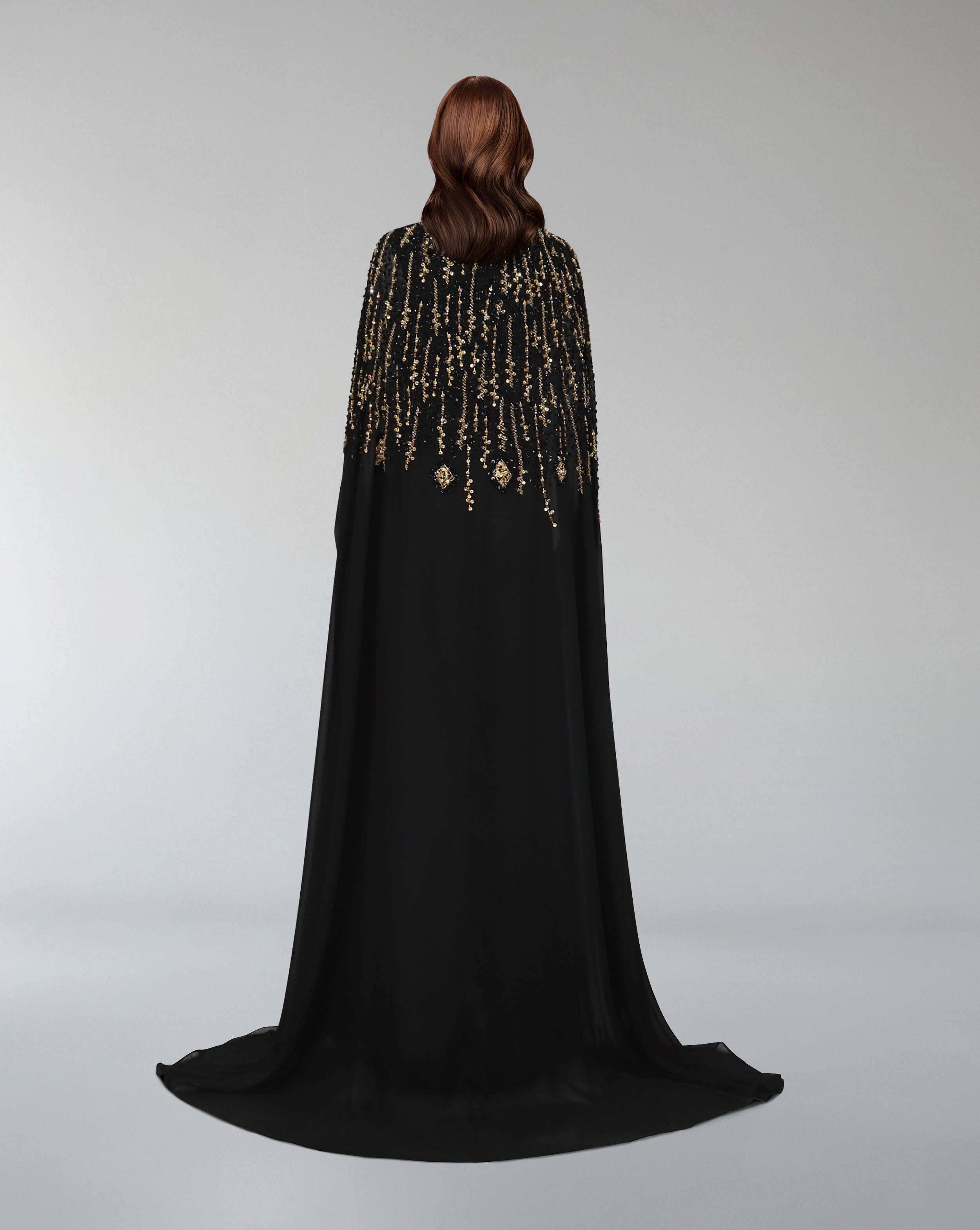 Fully beaded cape dress - PIA