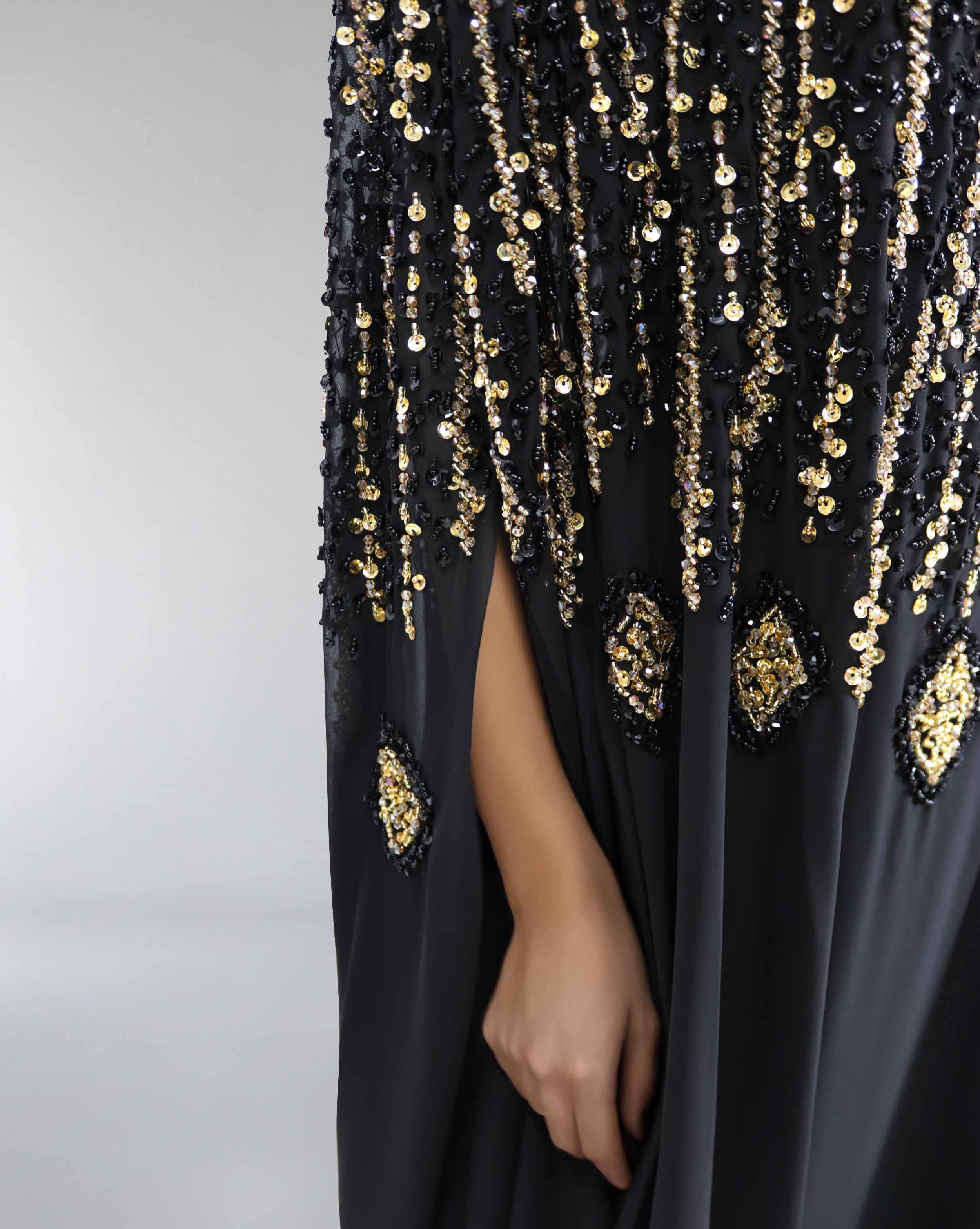 Fully beaded cape dress - PIA