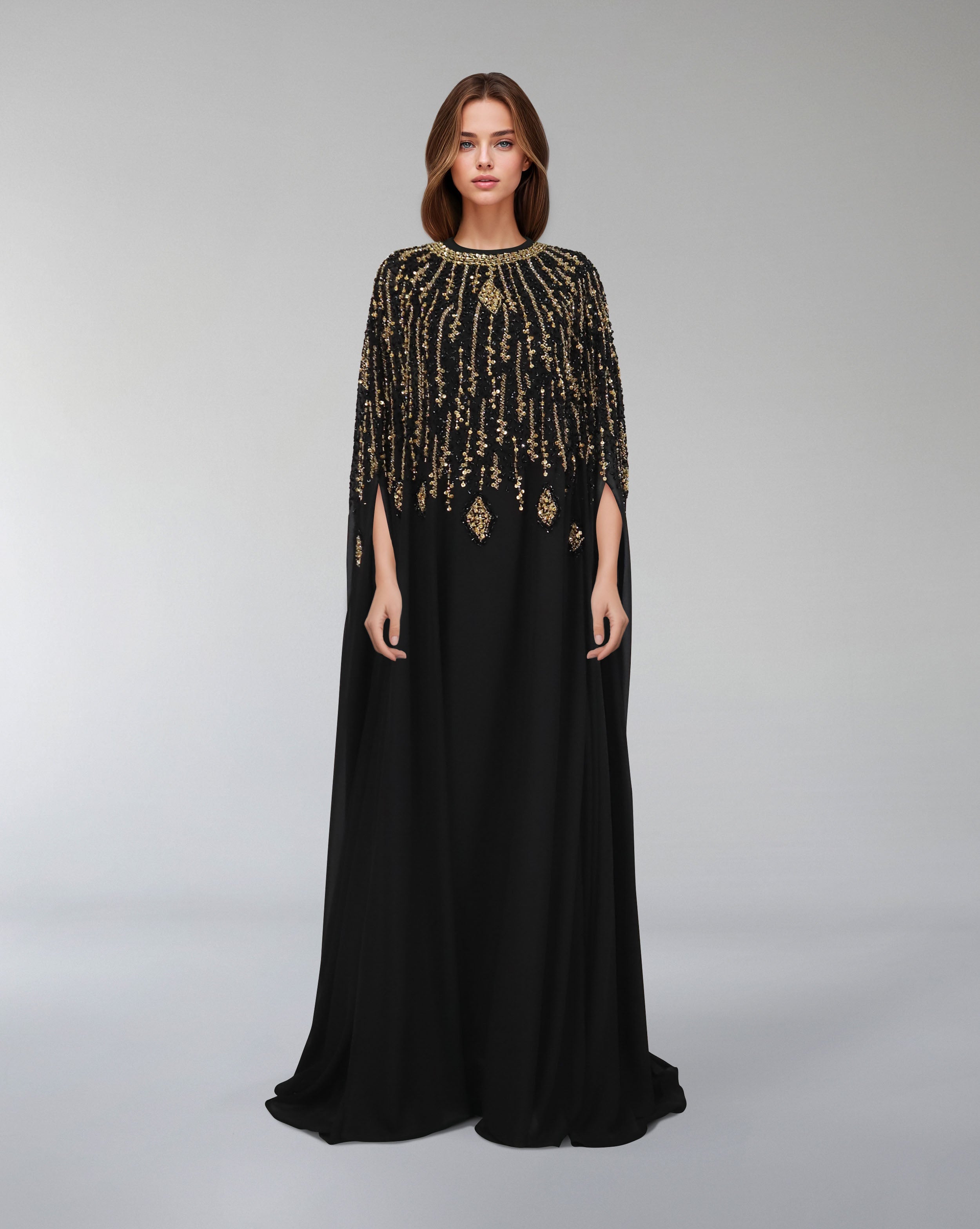 Fully beaded cape dress - PIA