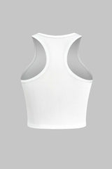 Letter Embroidery Tank Top