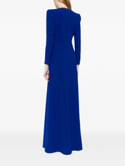crystal-trim keyhole gown – Zikiya