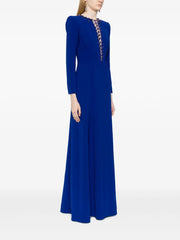 crystal-trim keyhole gown – Zikiya
